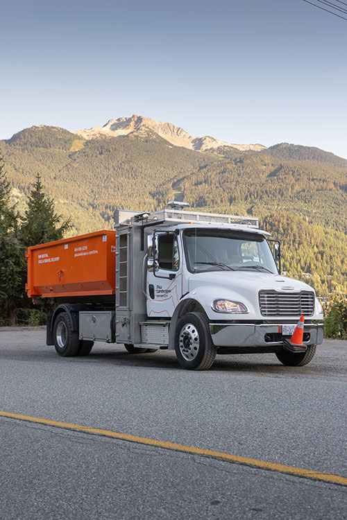 Minibin delivery truck driver