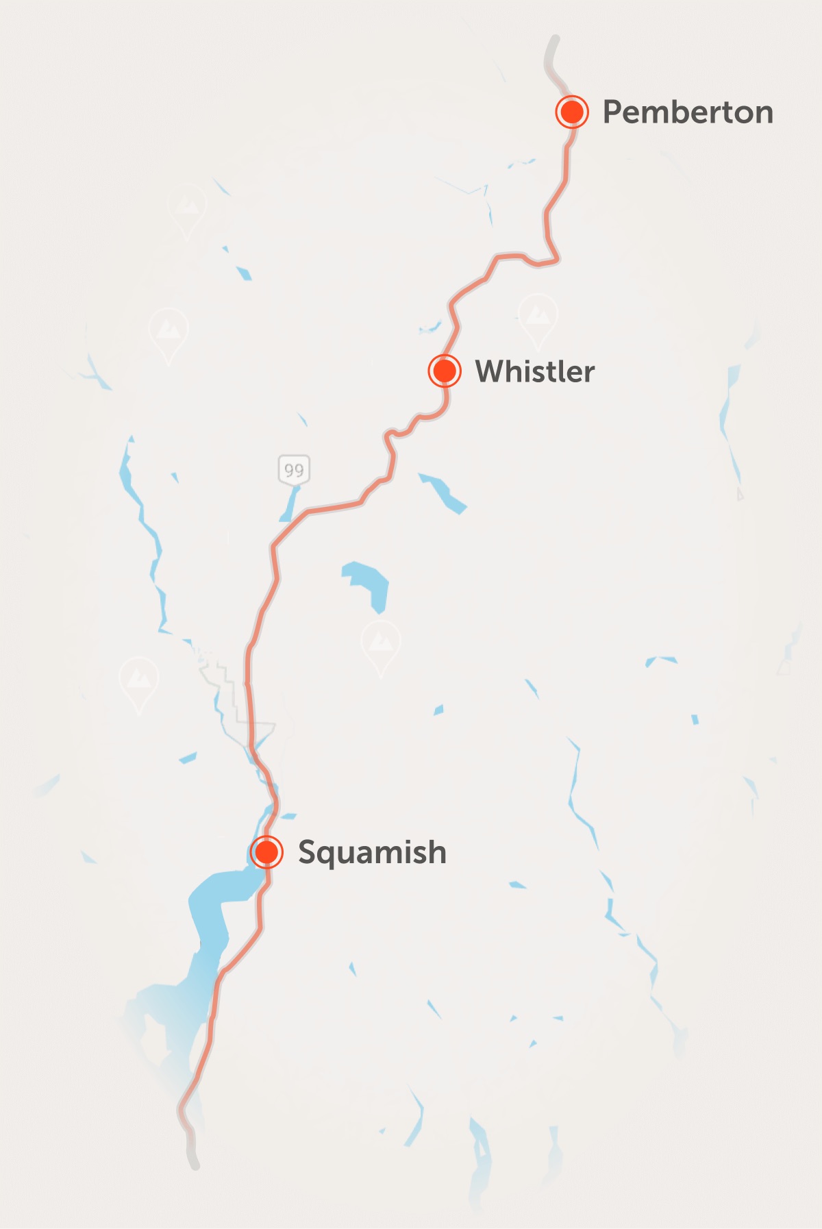 Pika Landscapes service area map Sea to Sky